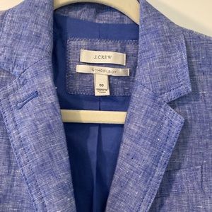 J Crew schoolboy blue Chambray summer blazer Size 00